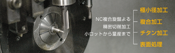 NC複合旋盤による精密加工